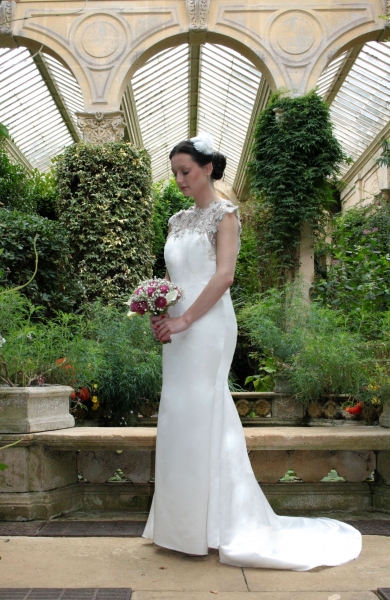 Emily Lace beaded wedding dress Flowers Orangery Natalya James Bridal